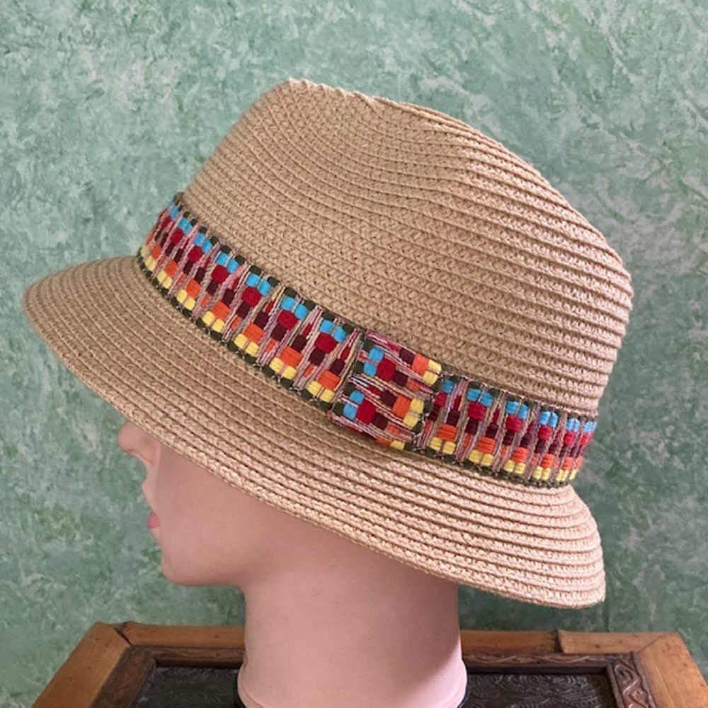 MAGID HATS straw hat with ribbon